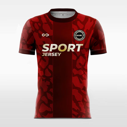 bubble red sleeve soccer jersey