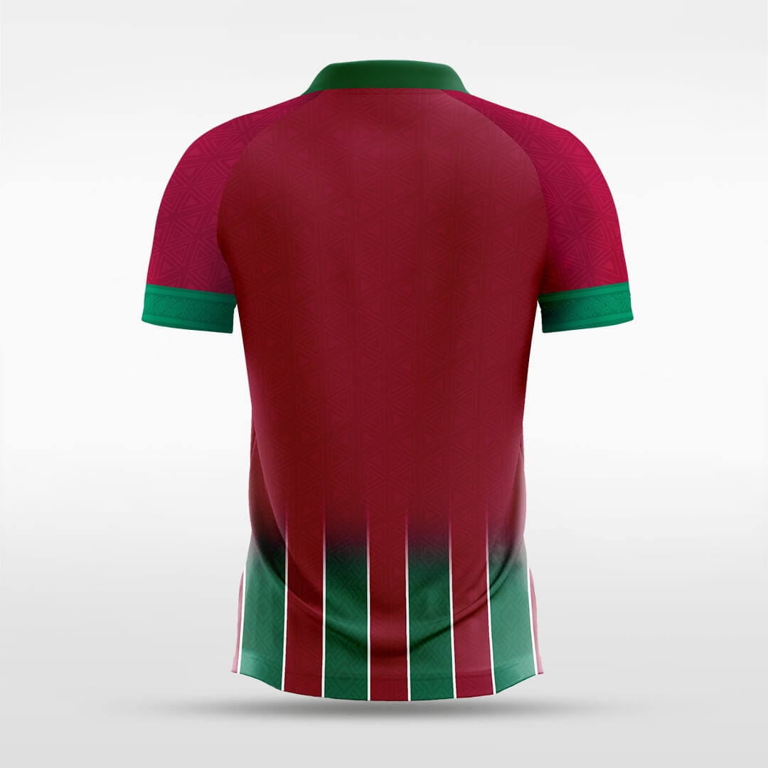 gradient soccer jerseys red and green stripe