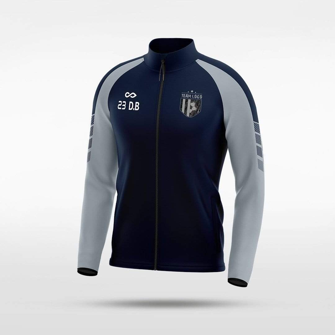 Navy Embrace Wind Stopper Customized Full-Zip Jacket Design