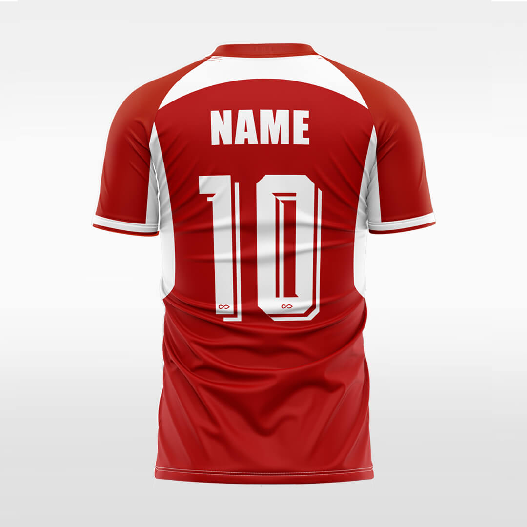 cohesion custom soccer jersey red sublimation