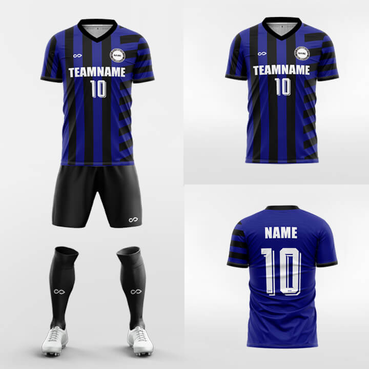 custom blue soccer jerseys kit