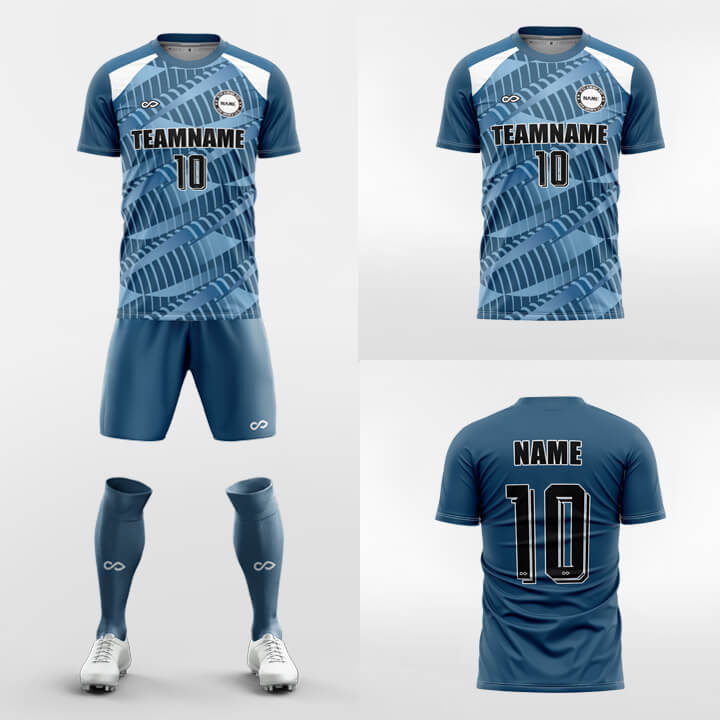 custom blue soccer jerseys kit