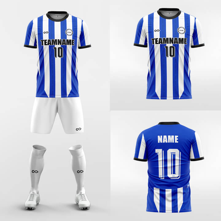 custom blue soccer jerseys kit