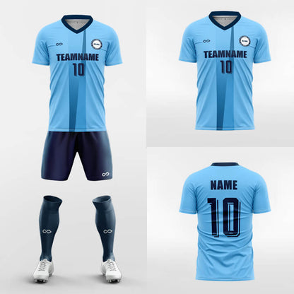 custom blue soccer jerseys kit