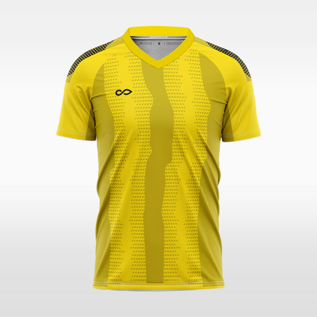 custom soccer jersey yellow sublimation