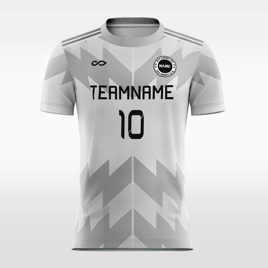 gray custom soccer jersey