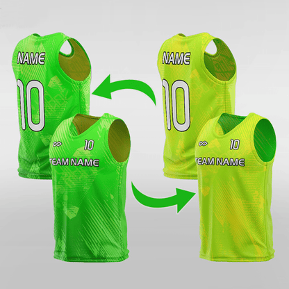 green and yellow training bibs reversible