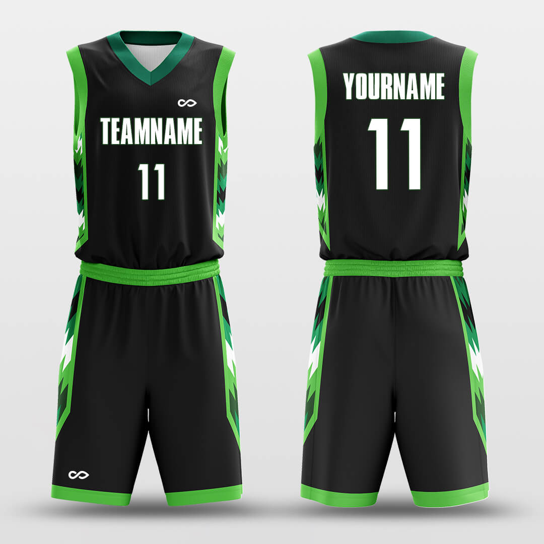 green custom basketball jersey