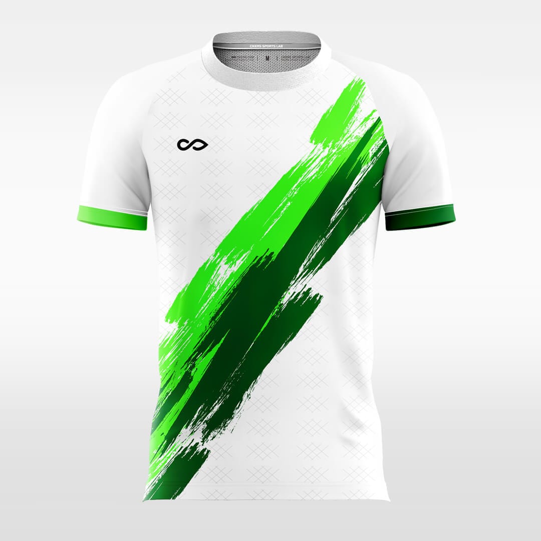 green custom short sleeve jersey