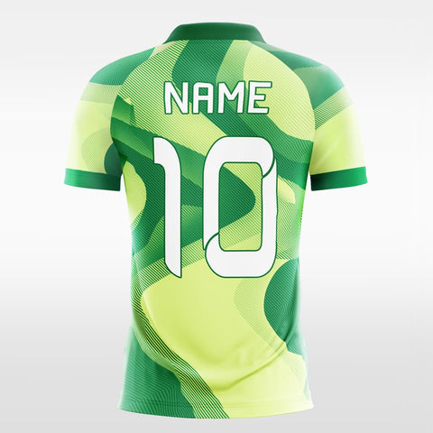     green custom short soccer jersey