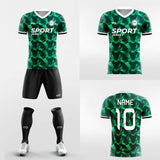 green custom soccer jersey kit