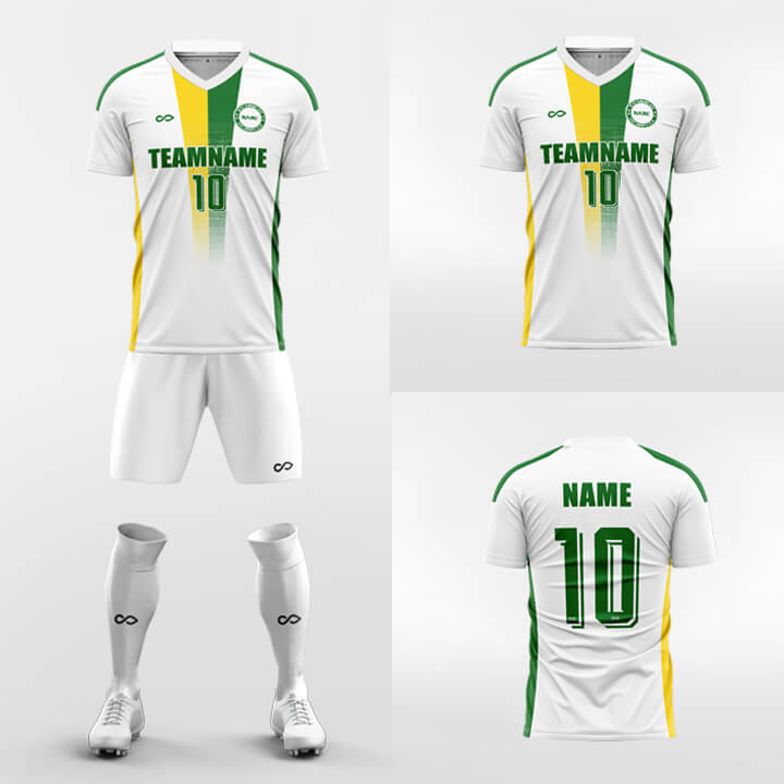 green custom soccer jersey kit