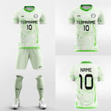 green custom soccer jersey kit
