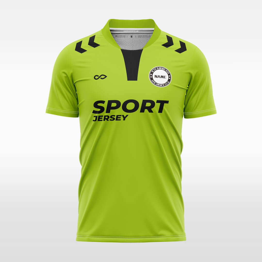  green custom soccer jersey sublimation