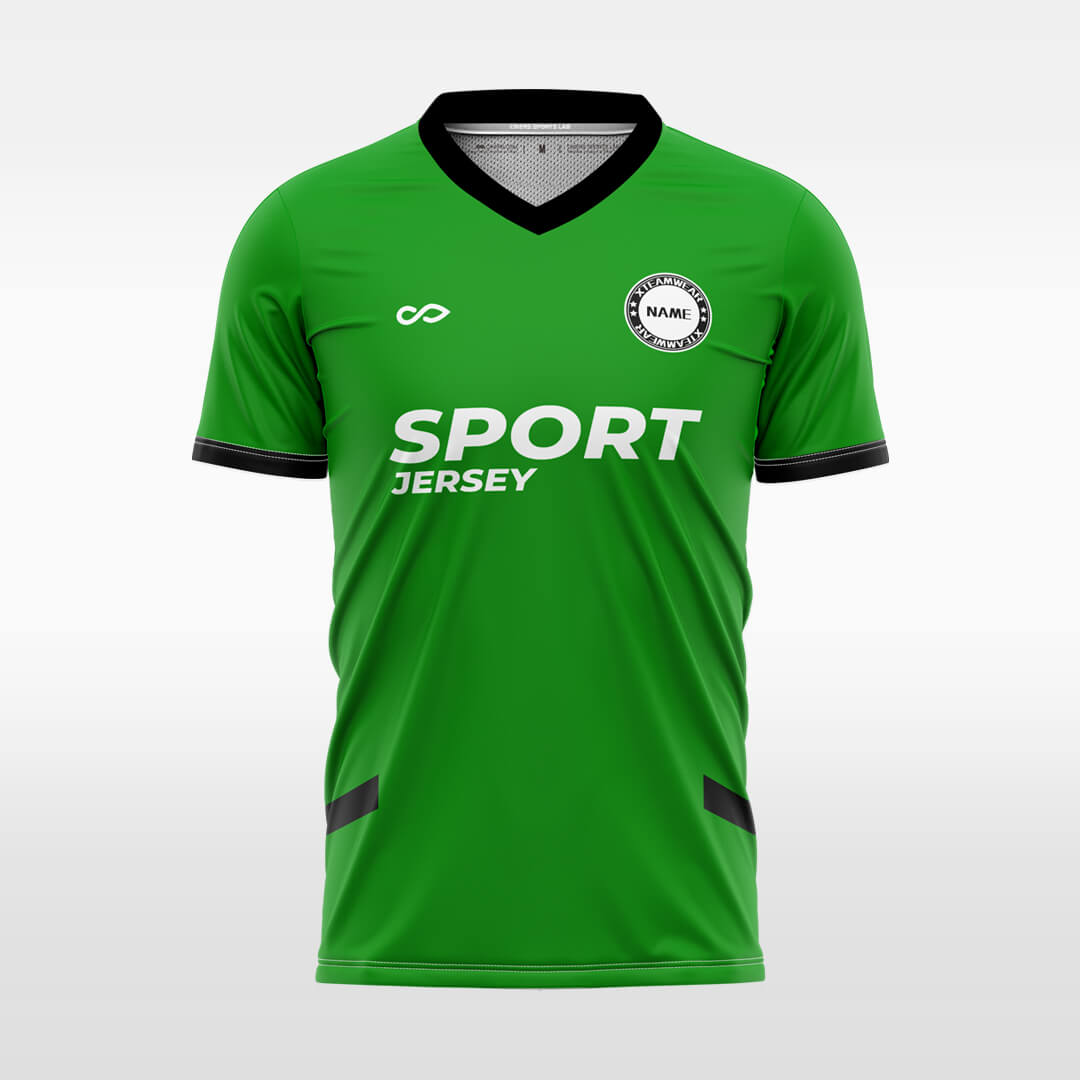 green custom soccer jersey sublimation