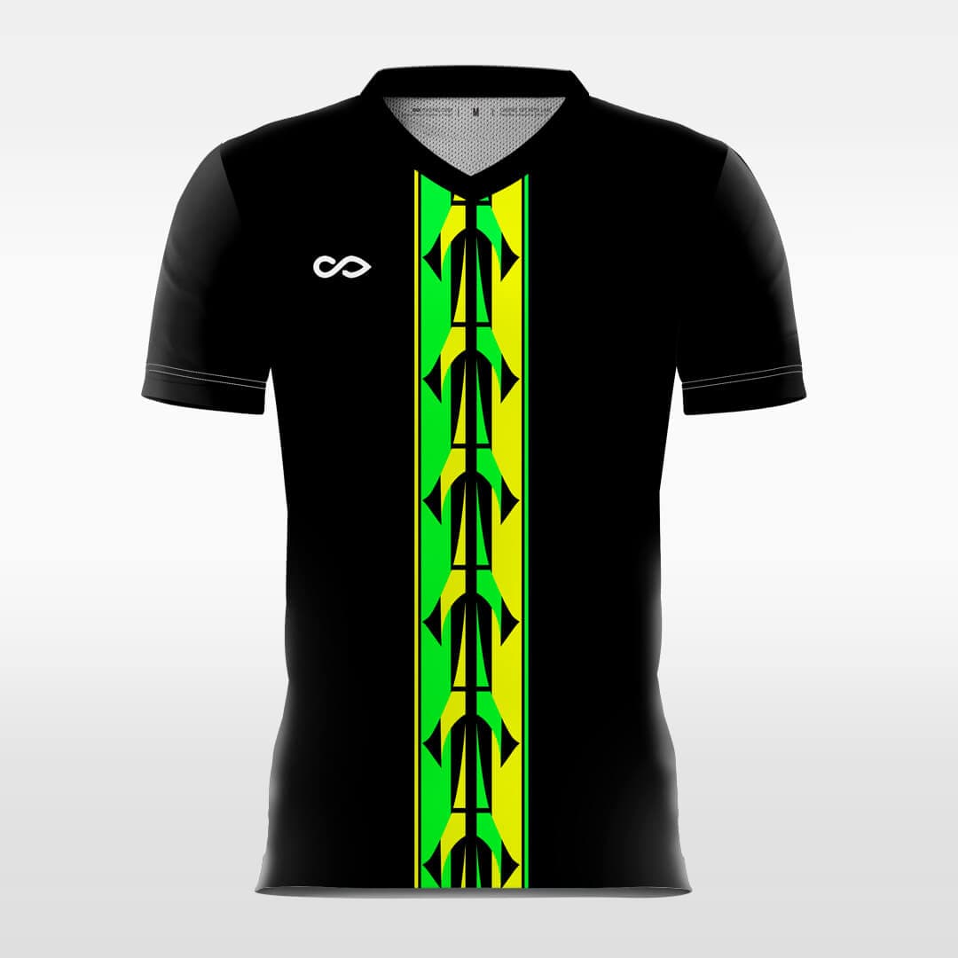 green custom soccer jersey