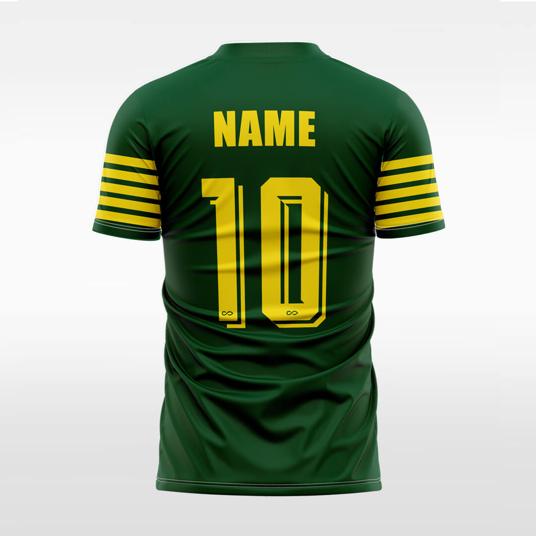 green custom soccer jersey