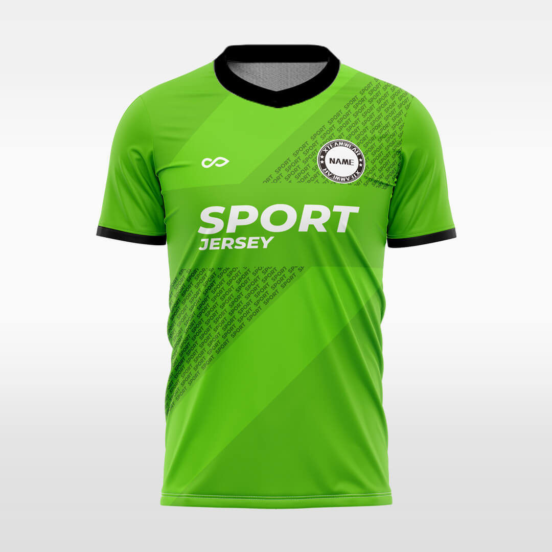 green custom soccer jersey