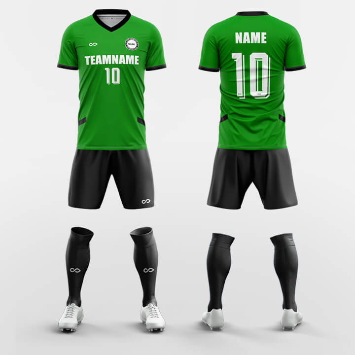 green custom soccer jerseys kit 