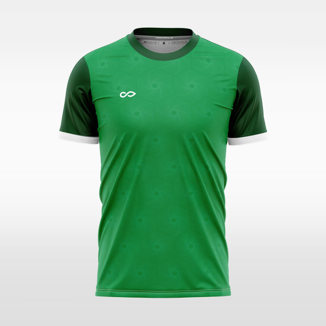 green customized men sublimated soccer jersey