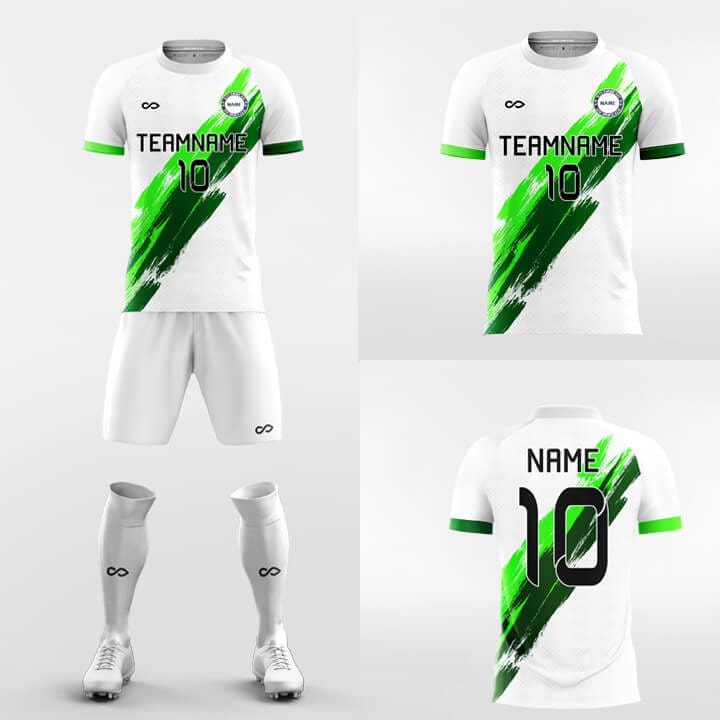 green short sleeve jersey kit