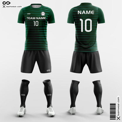 Green Soccer Jersey Classic Stripe for University