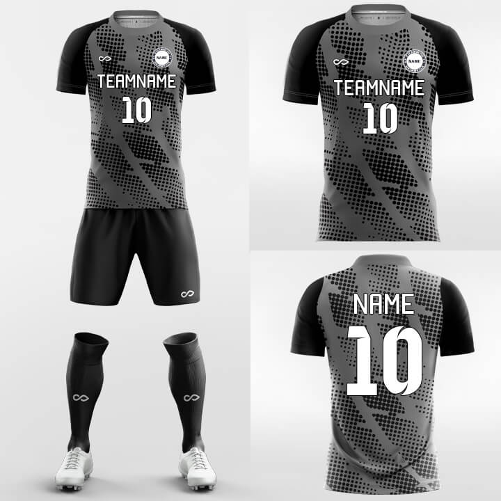 grey men soccer jersey set