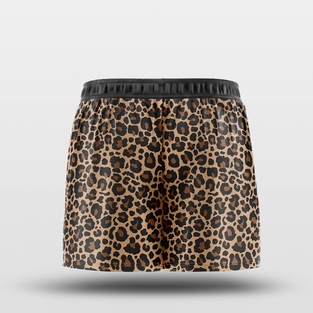 leopard print training shorts