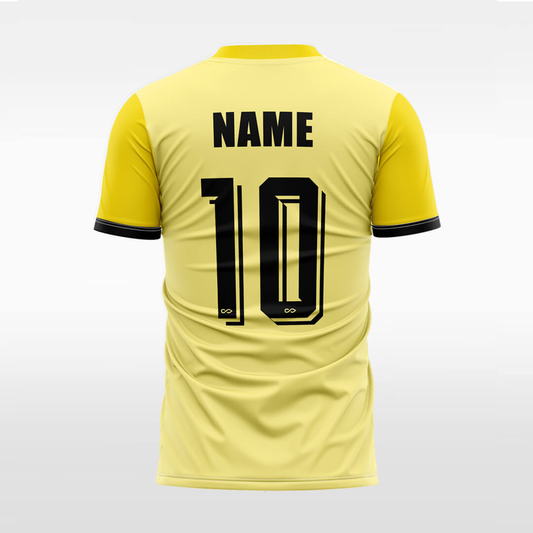 liqueur customized men yellow soccer jersey