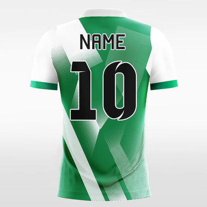 white green soccer jersey