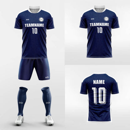 navy custom soccer jersey kit