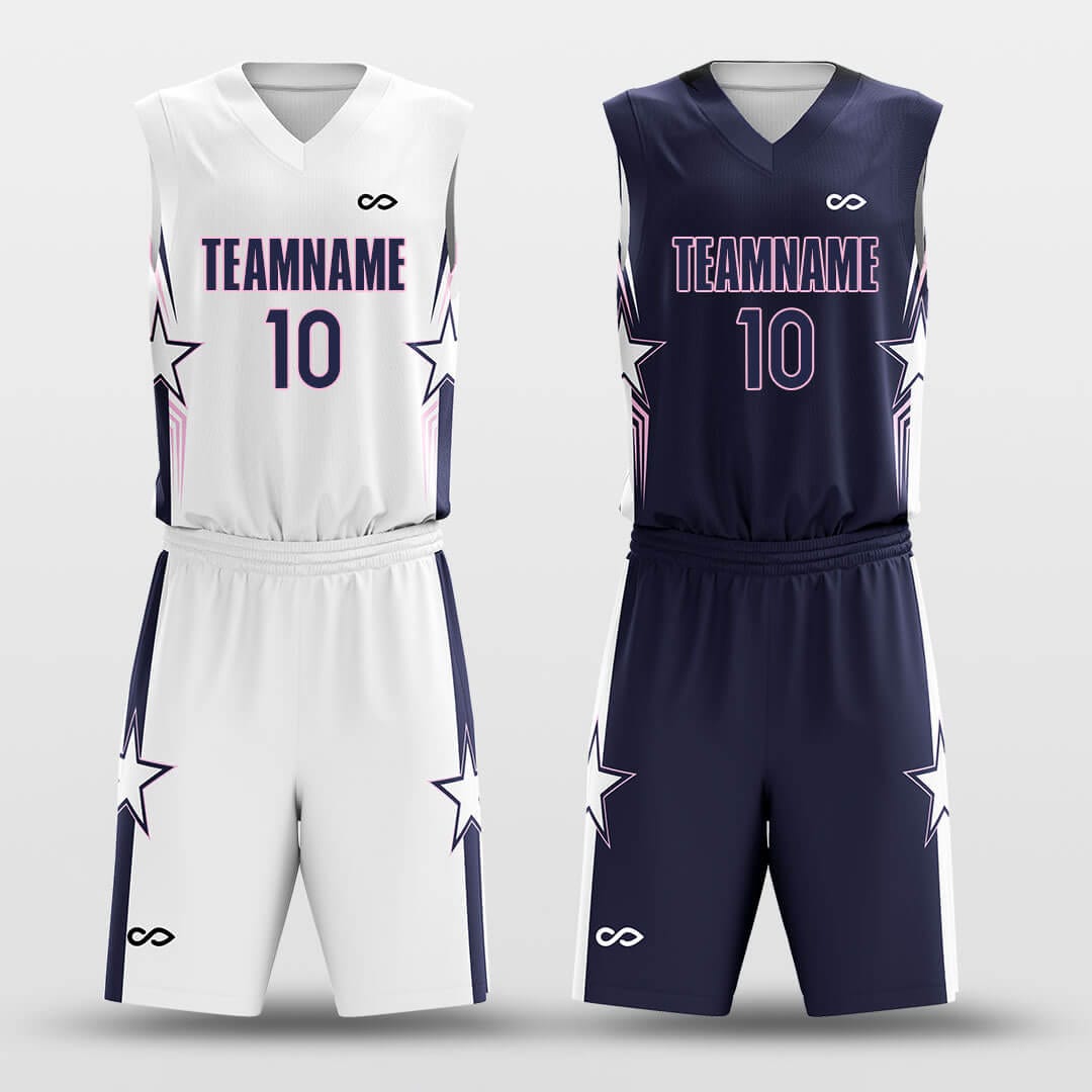 neon five stars custom basketball jersey