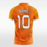 orange custom short sleeve jersey