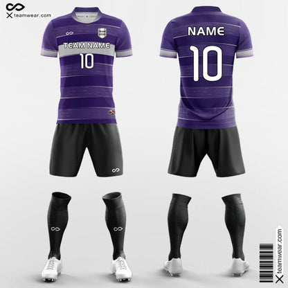 Purple Stripe Soccer Jersey