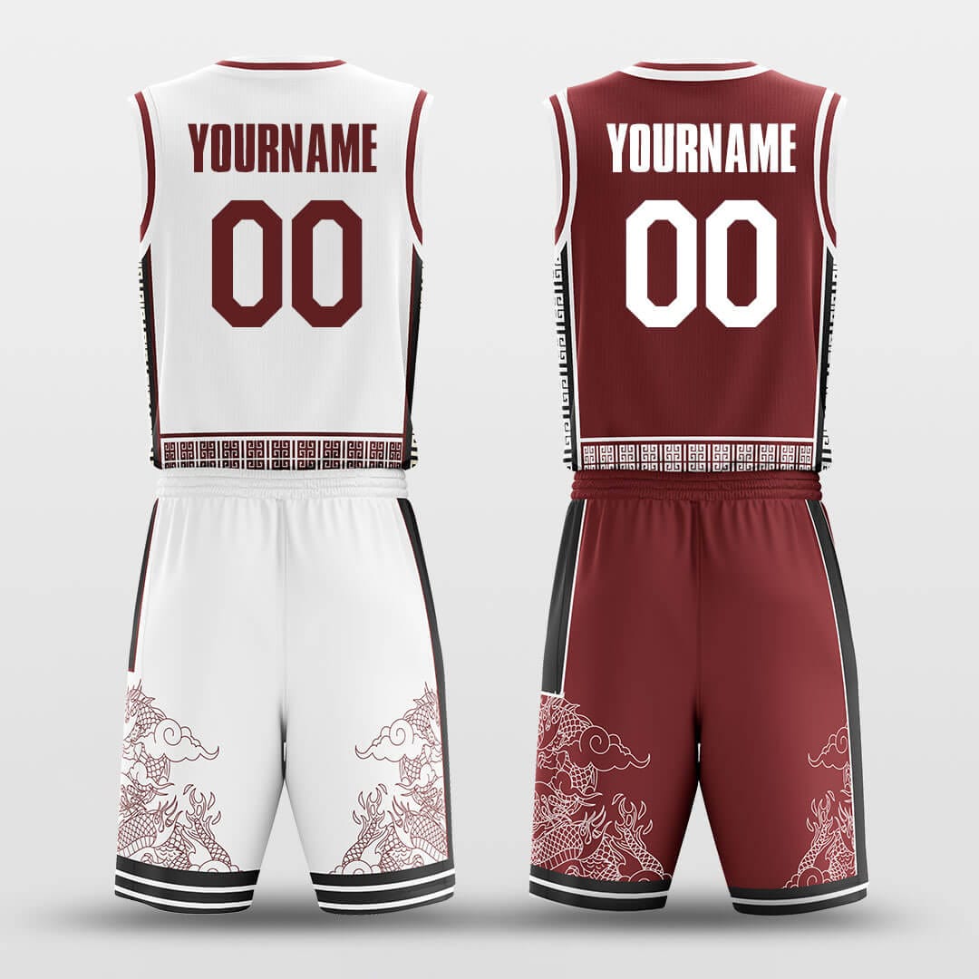 red custom basketball jersey