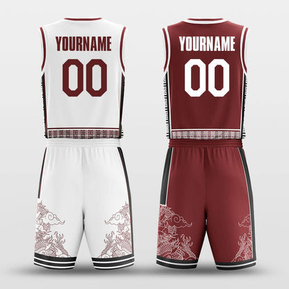 red custom basketball jersey