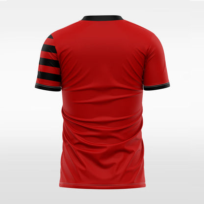 red custom short sleeve jersey