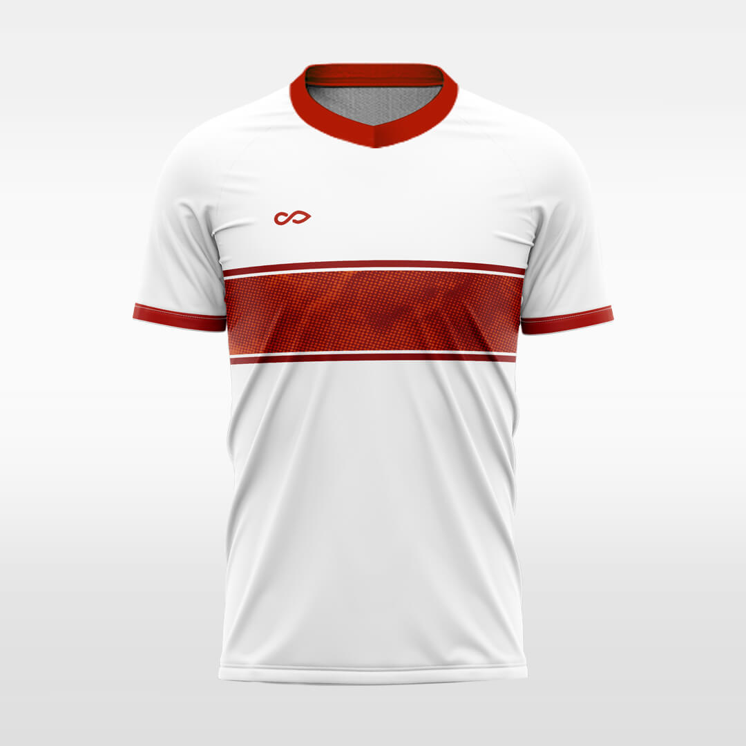 red custom soccer jersey for men sublimation