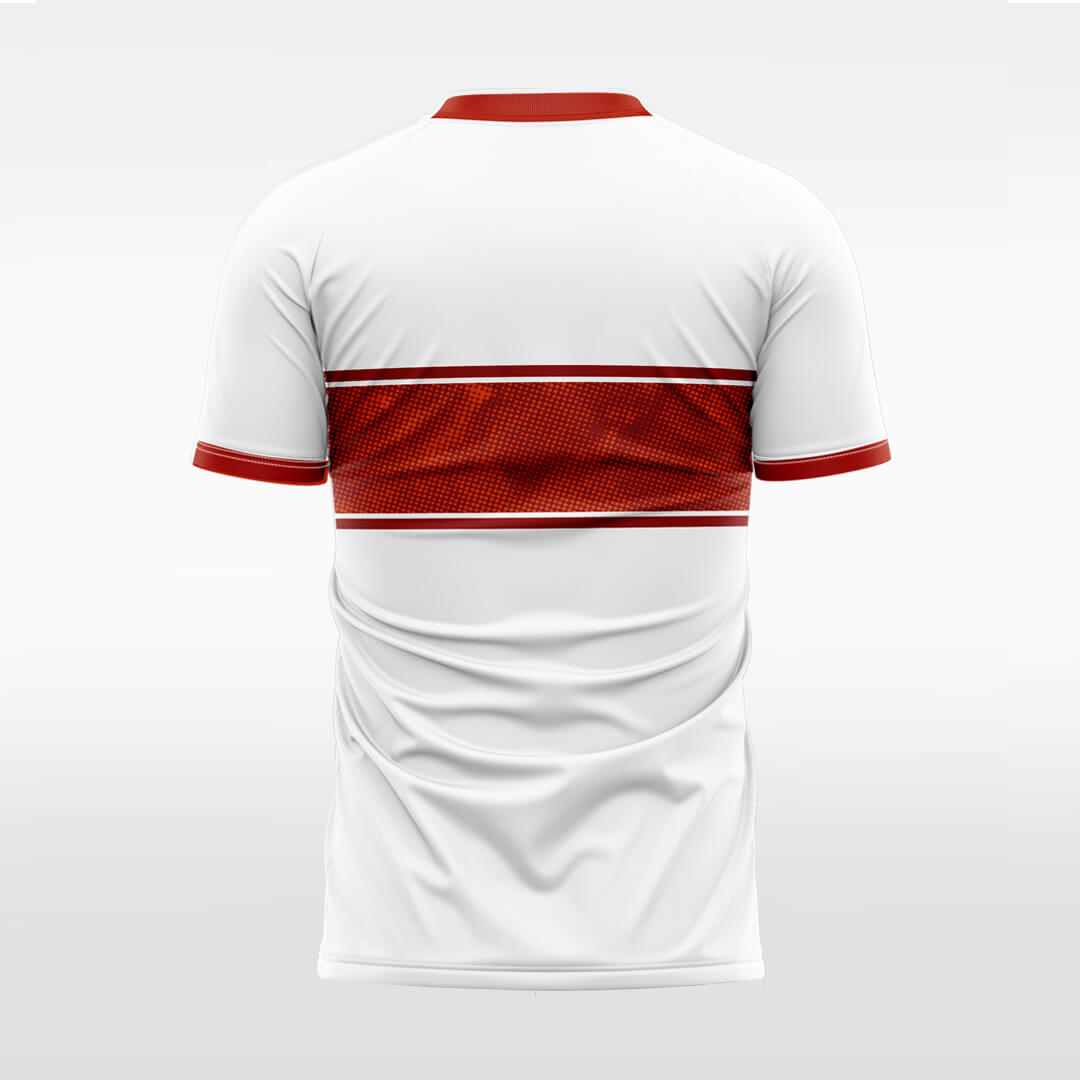 red custom soccer jersey for men