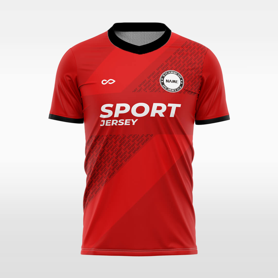 red custom soccer jersey sublimation