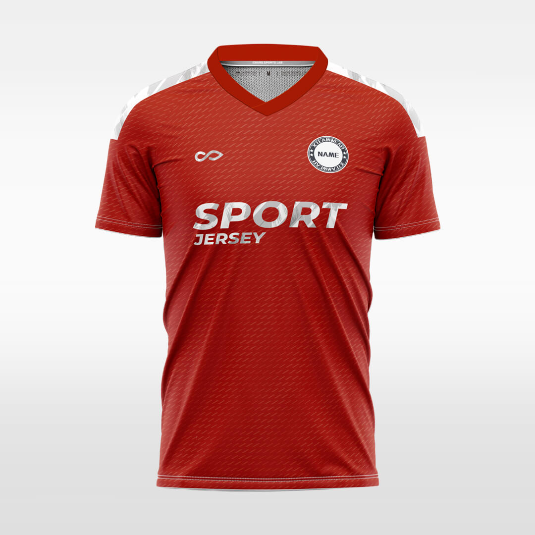 red custom soccer jersey sublimation