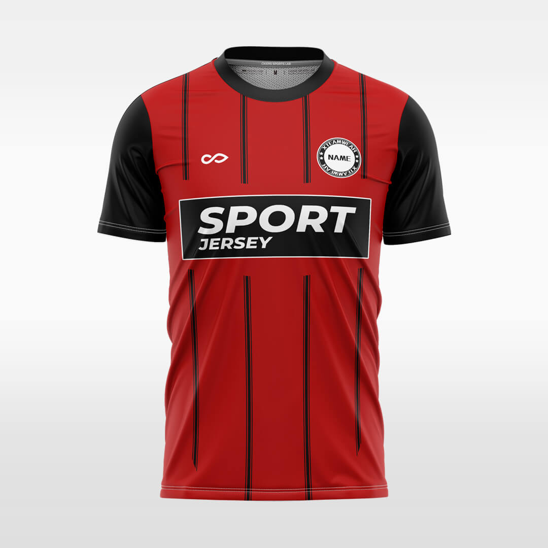   red custom soccer jersey sublimation