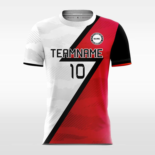 red custom soccer jersey sublimation