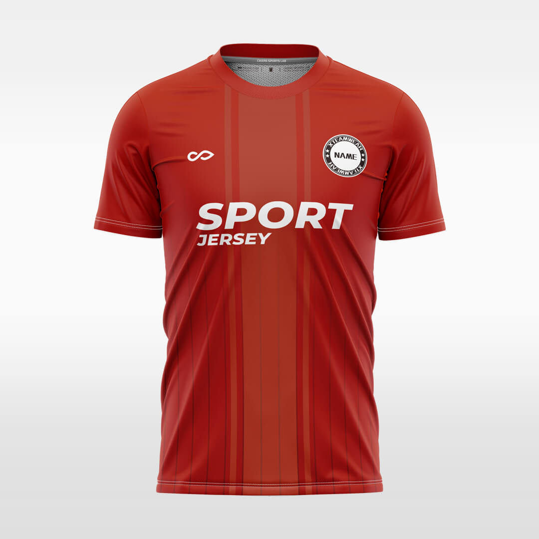  red custom soccer jersey sublimation