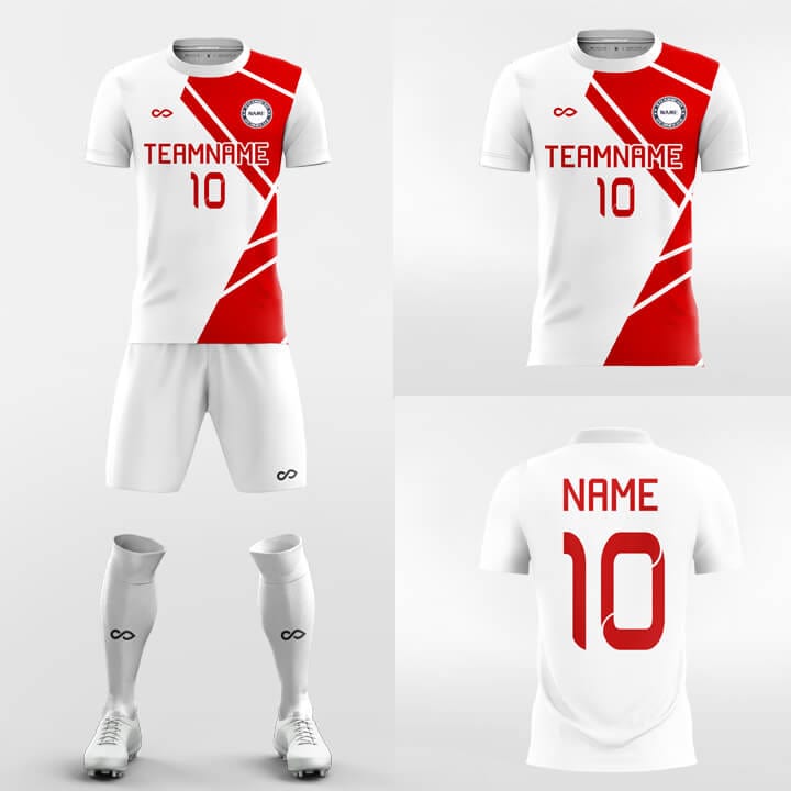 red custom soccer jersey