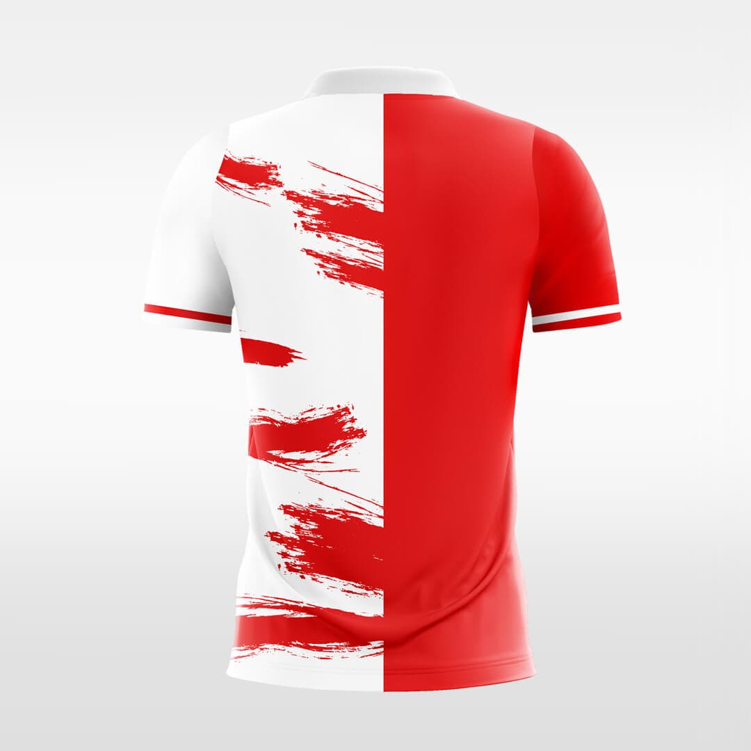 red custom soccer jersey