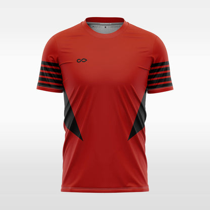 red custom soccer jersey