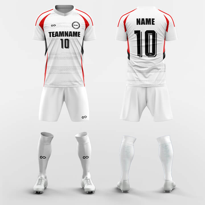 red custom soccer jerseys kit