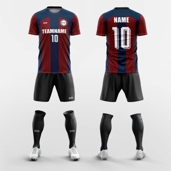 red custom soccer jerseys kit