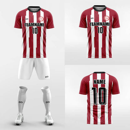 red short sleeve jersey kit